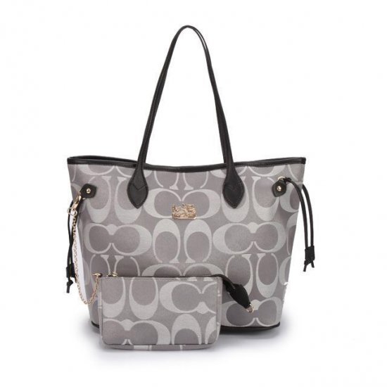 Coach Legacy In Monogram Medium Grey Totes DCG - Click Image to Close